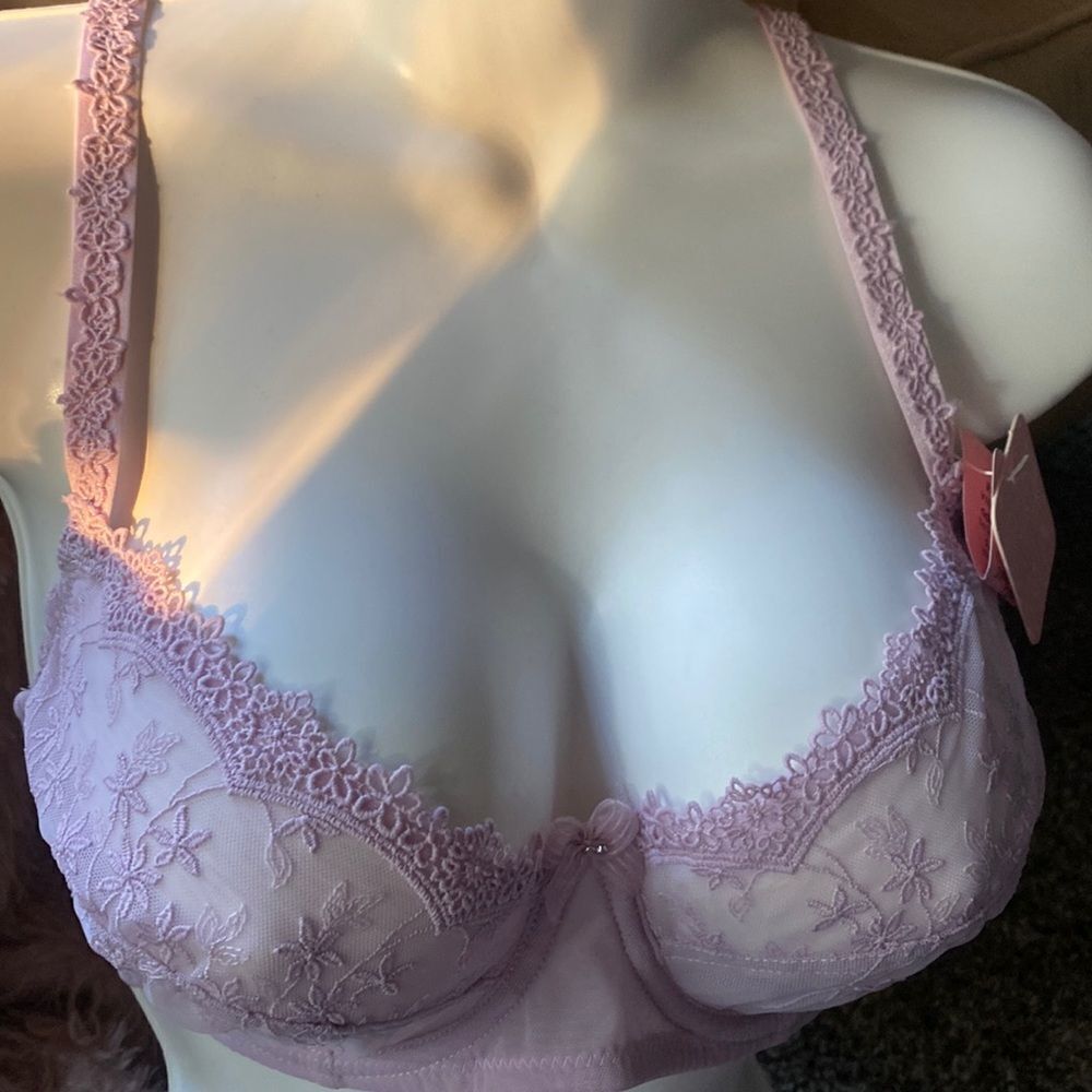 Affinitas Light Pink Lace Underwire Bra